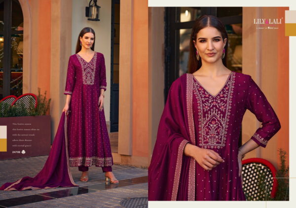 Lily And Lali Anarkali Top Bottom With Dupatta Collection - Image 2