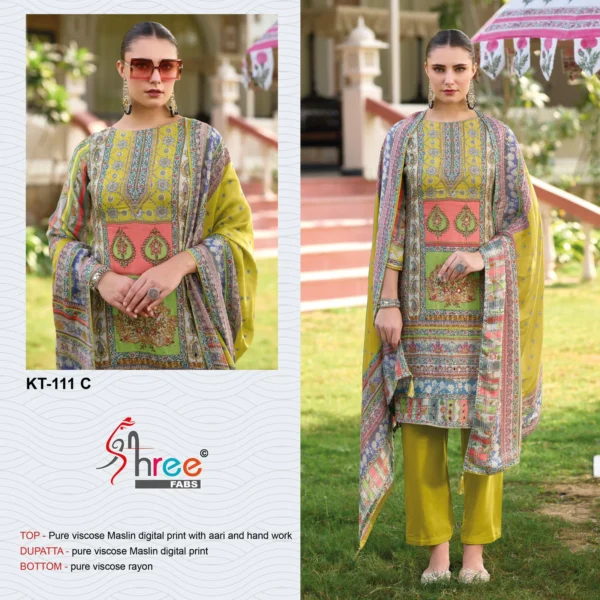 Shree Kt 111 Viscose Digital Printed Salwar Suits Collection - Image 3