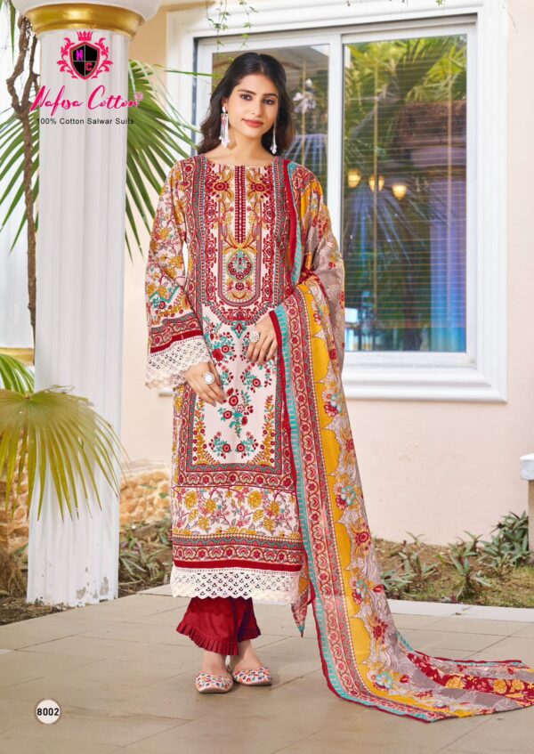Nafisa Mahera Vol 8 Cotton Printed Dress Material Collection - Image 4
