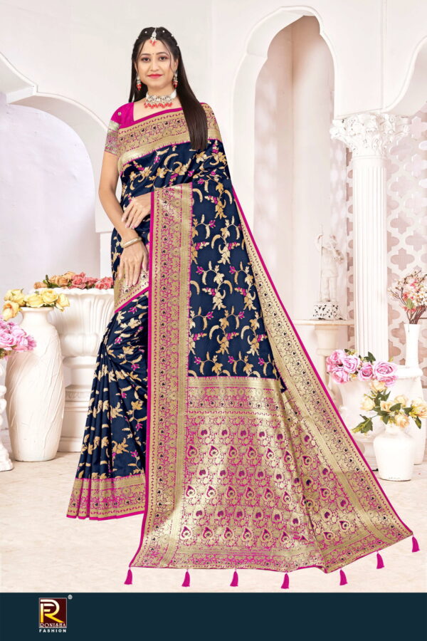 Ronisha Hansini Embroidered Designed Silk Saree Collection - Image 7
