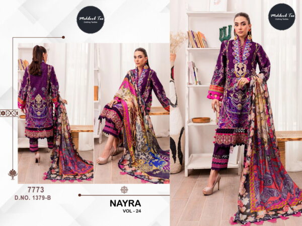 Mehboob Tex Nayra Vol 24 Cotton Dupatta Pakistani Salwar Suits - Image 4