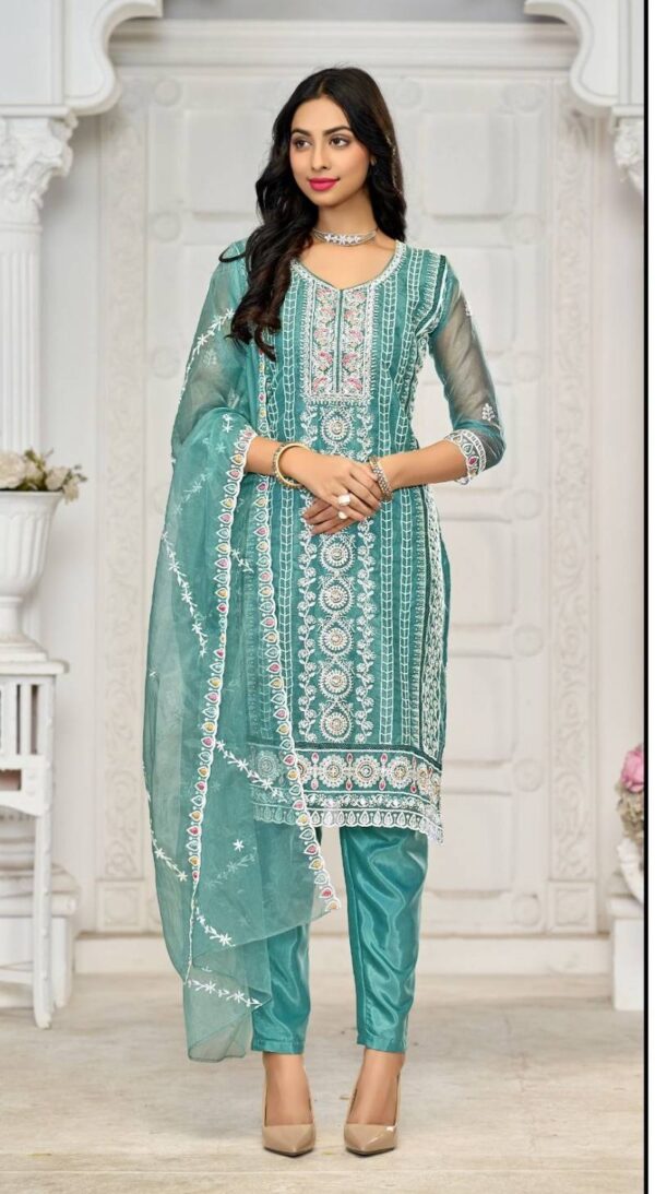 Bilqis B 123 Organza Pakistani Salwar Kameez Collection