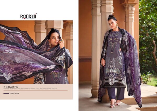Romani Aarzu Vol 11 Soft Cotton Digital Printed Dress Material - Image 2