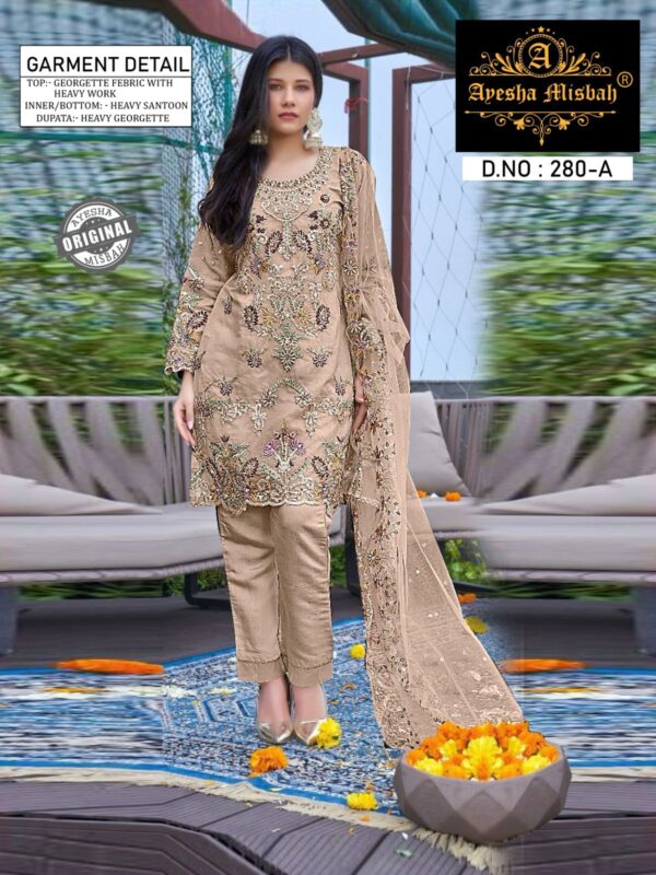 Ayesha Misbah 280 Georgette Pakistani Salwar Kameez - Image 4