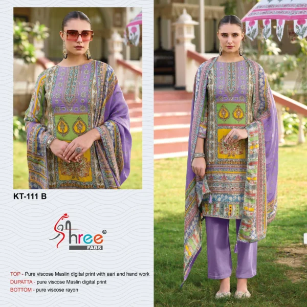 Shree Kt 111 Viscose Digital Printed Salwar Suits Collection - Image 5