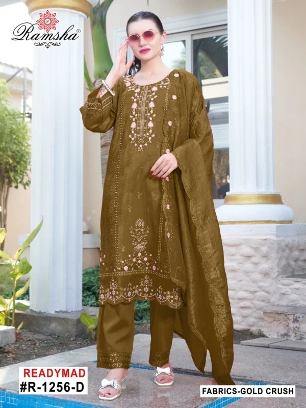 Ramsha R 1256 Nx Gold Crush Ready Made Suits Collection - Image 4