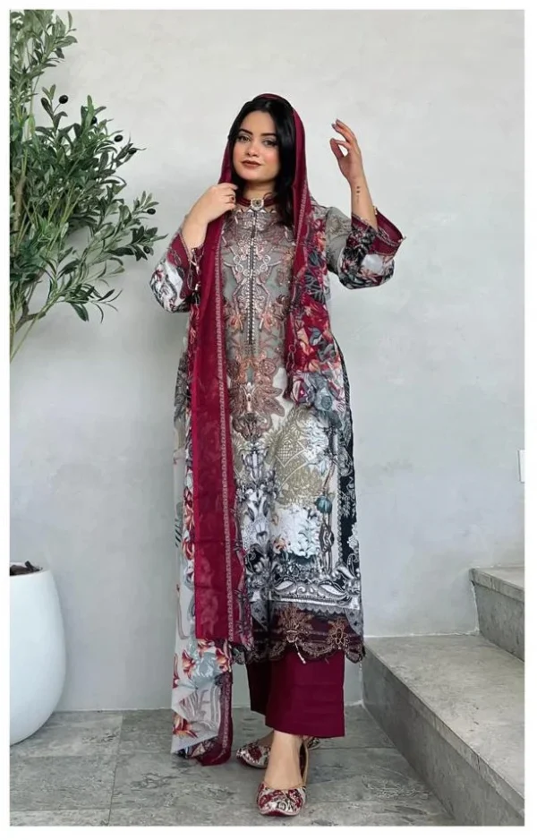 Alzohaib Az 1125 A And B Cotton Dupatta Pakistani Salwar Suits