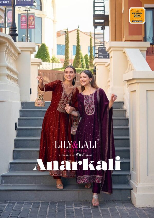 Lily And Lali Anarkali Top Bottom With Dupatta Collection