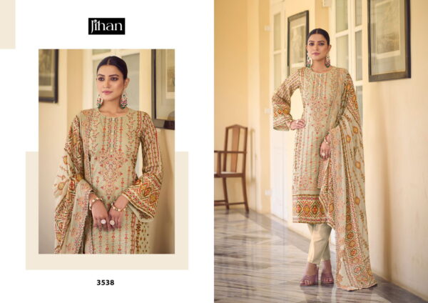 Jihan Bin Saeed Remix Vol 3 Lawn Printed Pakistani Salwar Suits - Image 4