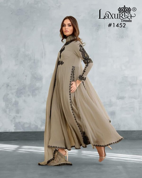Laxuria Trendz 1452 Georgette Ready Made Collection - Image 3