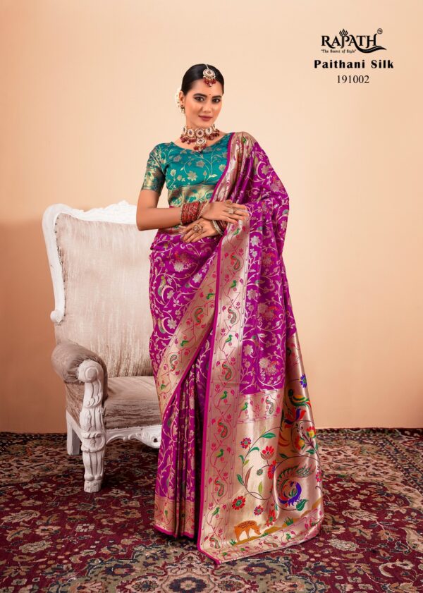 Rajpath Shailja Paithani Silk With Zari Weaving Sarees Collection - Image 8