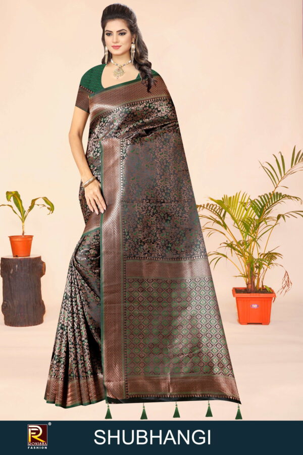 Ronisha Shubhangi Beautiful Satin Fancy Saree Collection - Image 6