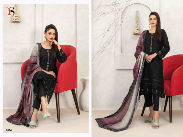 Deepsy Rangrasiya Lawn 25 Vol 2 Chiffon Dupatta Pakistani Salwar Suits - Image 3