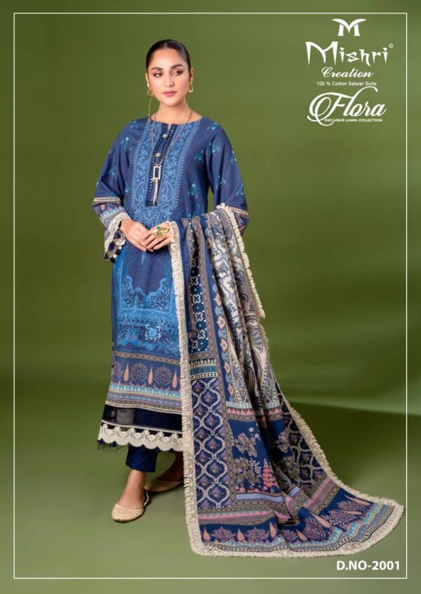 Mishri Flora 2 Lawn Cotton Printed Dress Material Catalog Wholesale Collection - Image 7