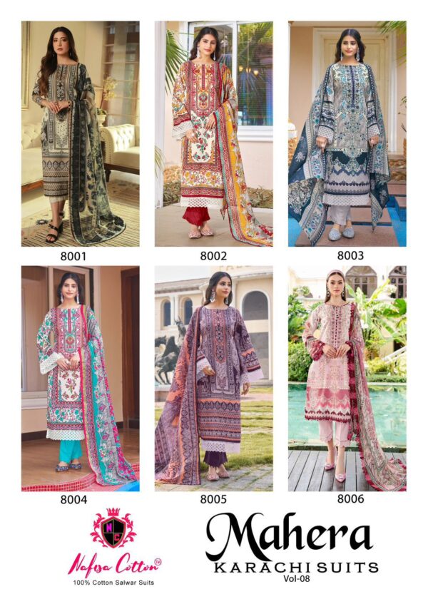 Nafisa Mahera Vol 8 Cotton Printed Dress Material Collection - Image 8