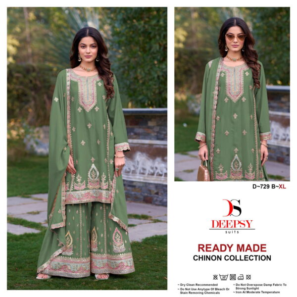 Deepsy D 729 Embroidered Ready Made Pakistani Collection - Image 5
