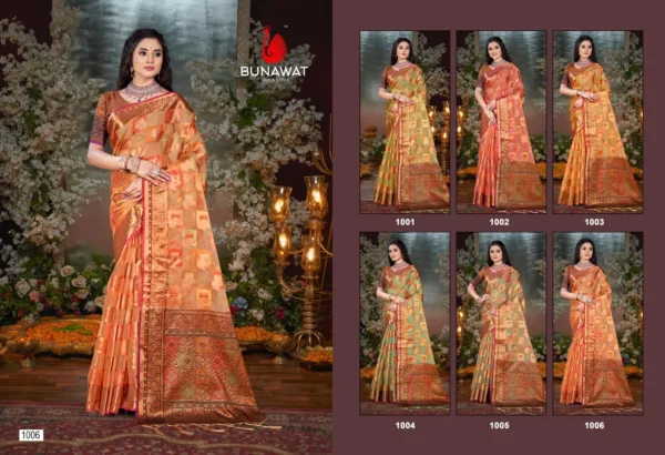 Bunawat Shantikunj Vol 11 Designer Festive Wear Chanderi Saree Collection - Image 8
