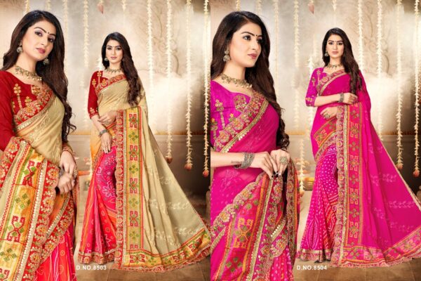 Jalnidhi Sukanya Georgette With Dyed Work Pallu Saree Collection - Image 4