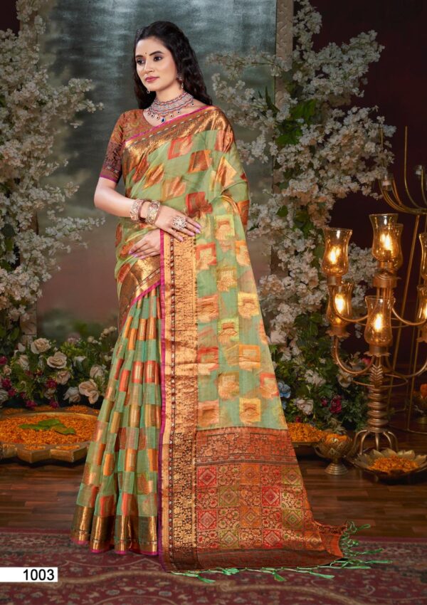 Bunawat Shantikunj Vol 11 Designer Festive Wear Chanderi Saree Collection - Image 3