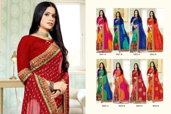Jalnidhi Kusum Dola Silk Bandhani Printed Saree Collection - Image 5