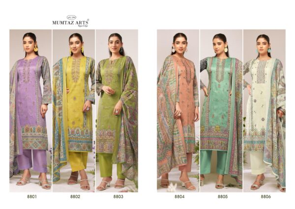 Mumtaz Flower Valley Series 8801 Digital Printed Dress Material - Image 6