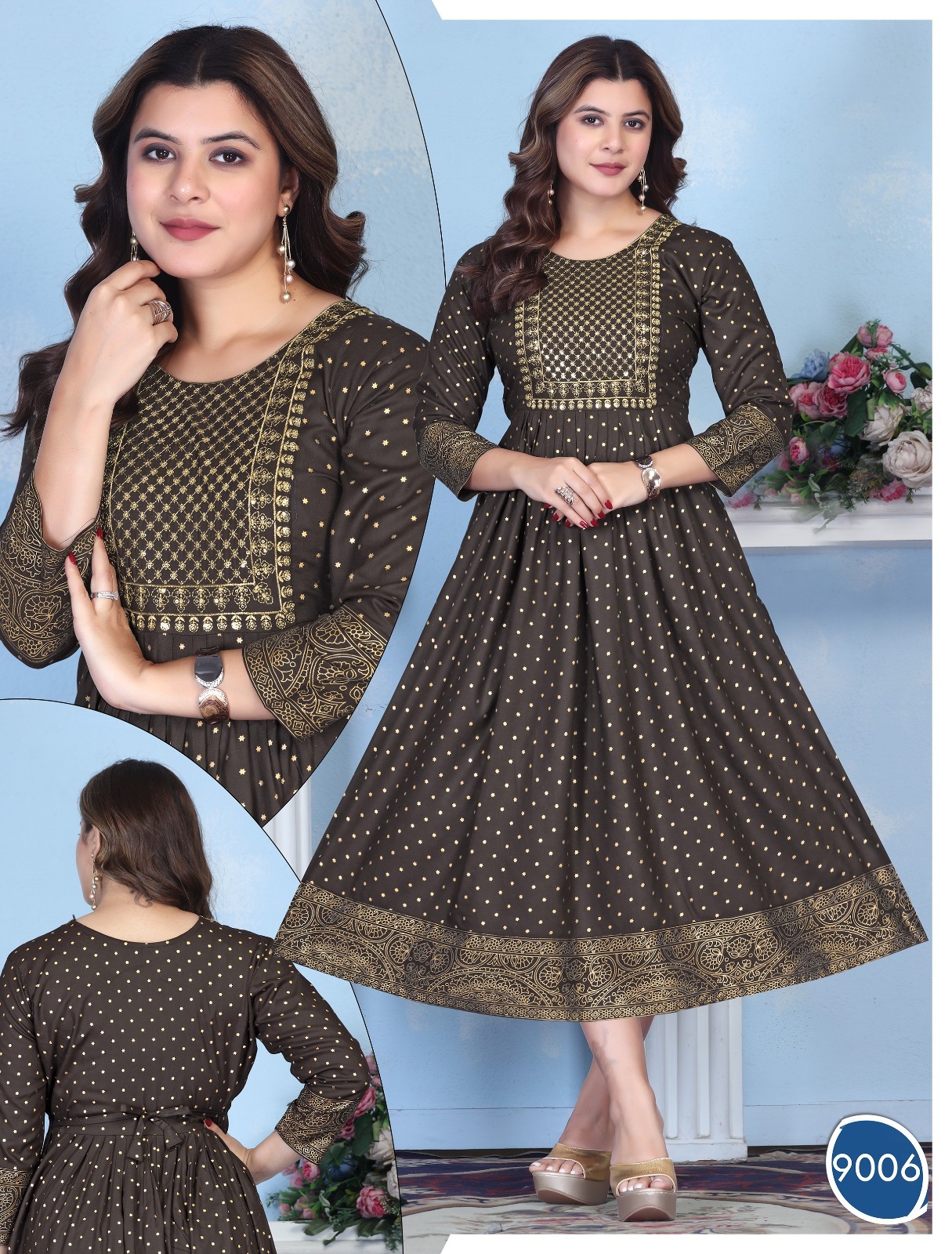 Beauty Queen Always Bindaas Rayon Printed Anarkali Kurtis Collection - Image 3