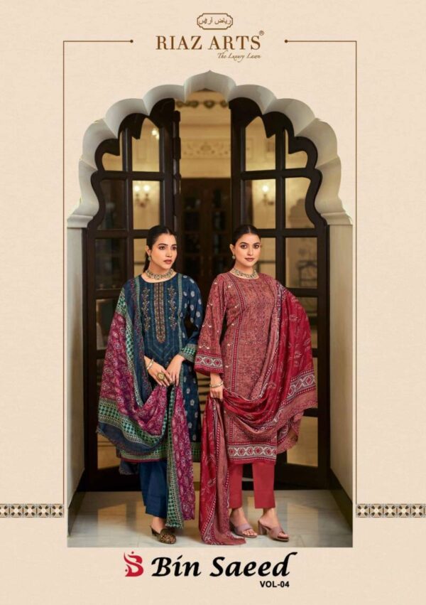 Riaz Arts Bin Saeed Vol 4 Lawn Digital Printed Dress Material