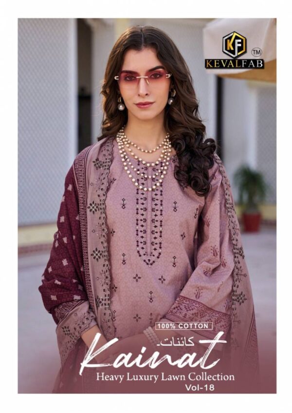 Keval Kainat Vol 18 Heavy Luxury Lawn Collection Dress Material