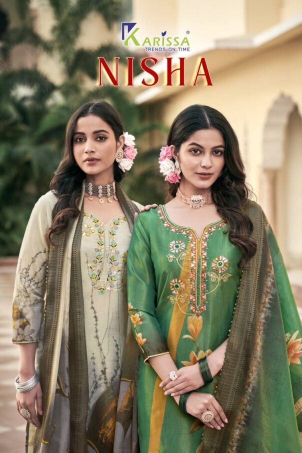 Karissa Nisha Viscose Digital Printed Kurti Bottom With Dupatta Collection