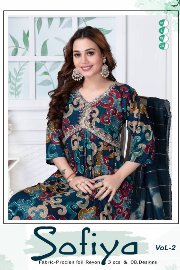 Beauty Queen Sofia Vol 210 Rayon Printed Kurti bottom With Dupatta