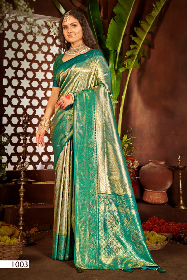 Saroj Kanha Silk Saroski Vol 1 Beautiful Kanjivaram Silk Saree Collection - Image 3