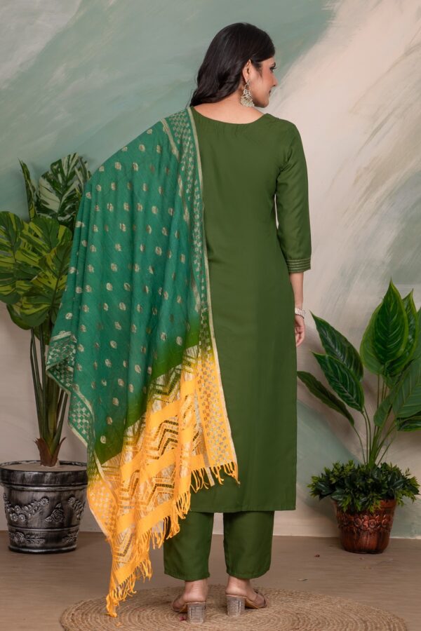 Navya Kurti 51 Beautiful Silk Embroidered Kurti Bottom With Dupatta - Image 5