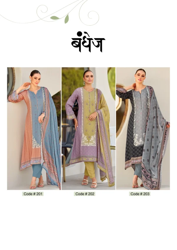 Hermitage Bandhej Vol 2 Digital Printed Dress Material Collection - Image 8