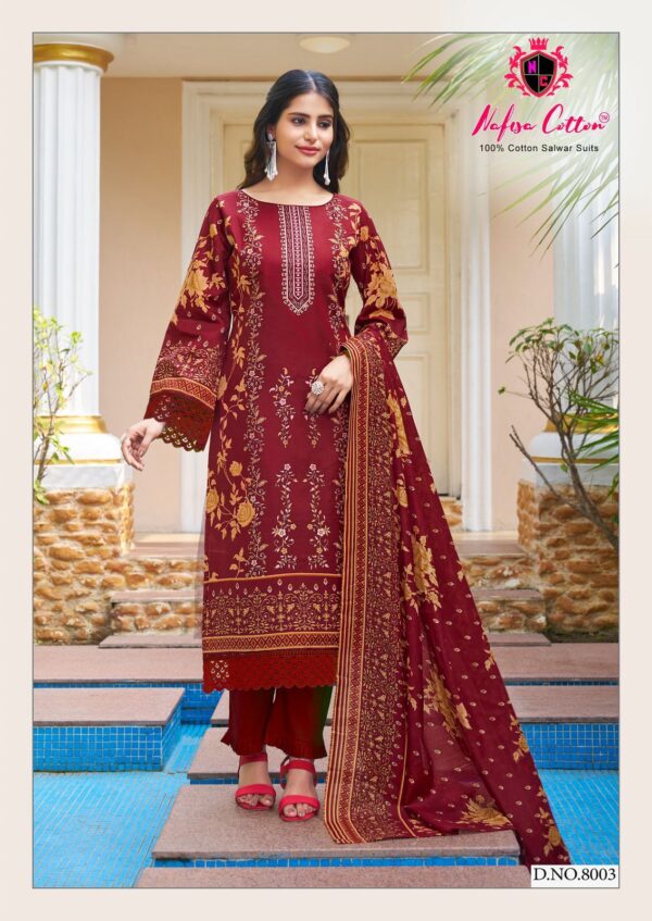 Nafisa Andaaz Vol 8 Cotton Digital Dress Material Collection - Image 4