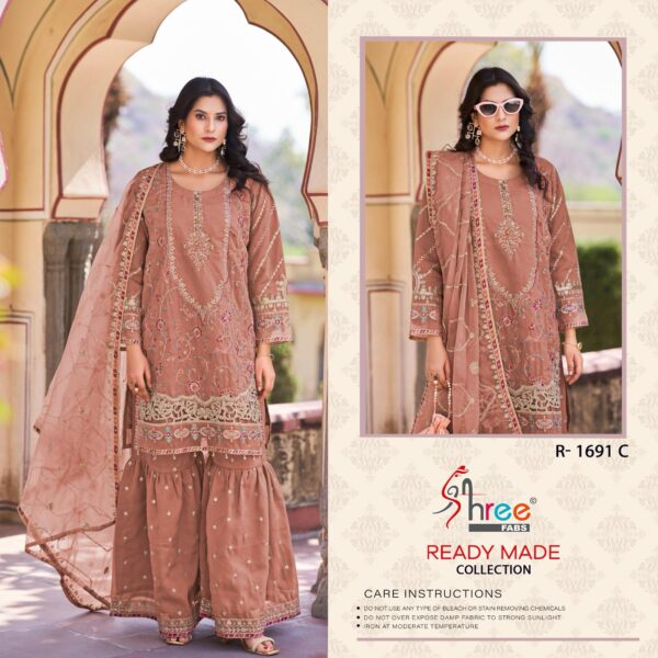 Shree R 1691 Ready Made Pakistani Salwar Suit Collection - Image 5