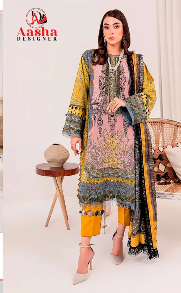 Aasha 1113 A And B Cotton Dupatta Pakistani Salwar Kameez