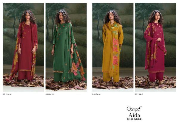 Ganga Aida Cotton Silk Satin Fancy Salwar Suit Collection - Image 4