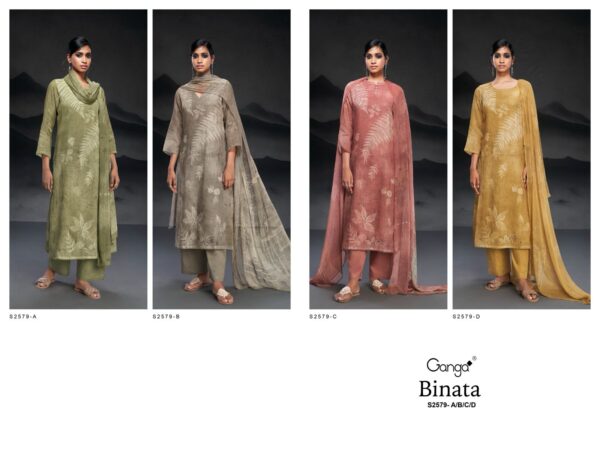Ganga Binata Linen Printed Fancy Salwar Suit Collection - Image 7