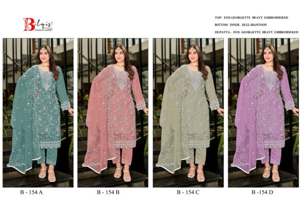 Bilqis B 154 Georgette Pakistani Salwar Kameez Collection - Image 5