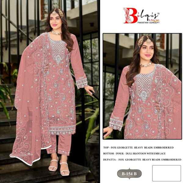 Bilqis B 154 Georgette Pakistani Salwar Kameez Collection - Image 2