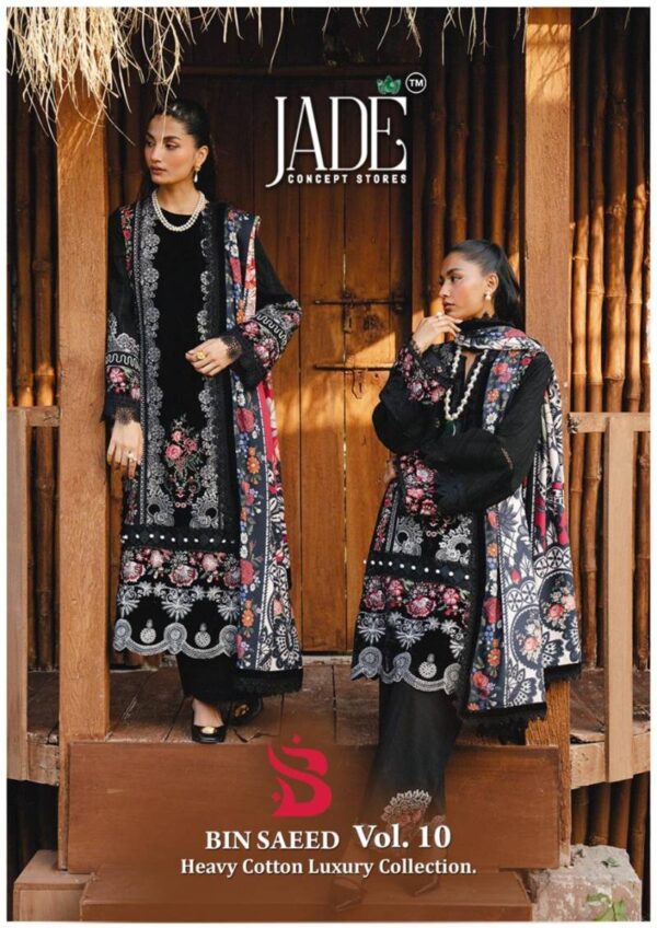 Jade Bin Saeed Vol 10 Heavy Cotton Luxury Dress Material Collection