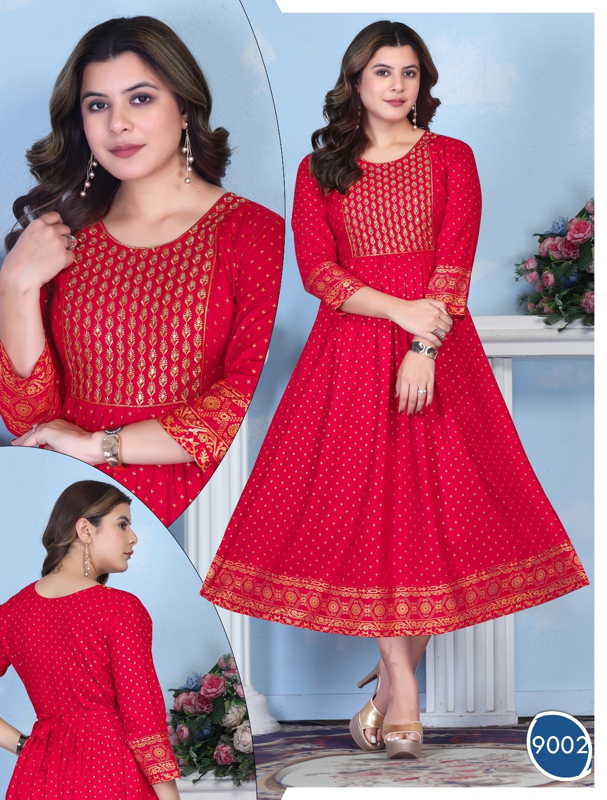 Beauty Queen Always Bindaas Rayon Printed Anarkali Kurtis Collection - Image 7