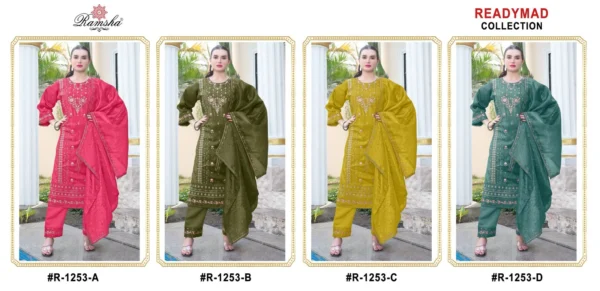 Ramsha R 1253 Nx Gold Crush Ready Made Suits Collection - Image 5