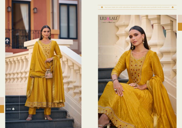 Lily And Lali Anarkali Top Bottom With Dupatta Collection - Image 6