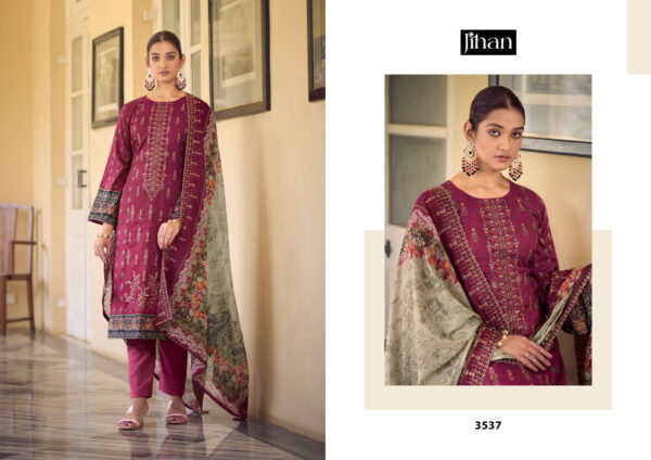 Jihan Bin Saeed Remix Vol 3 Lawn Printed Pakistani Salwar Suits - Image 6