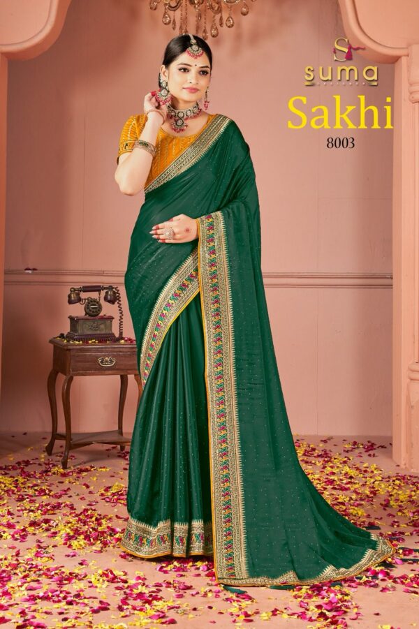 Suma Sakhi Black Rangoli Festival Wear Saree Collection - Image 11