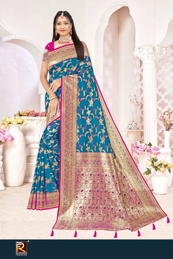 Ronisha Hansini Embroidered Designed Silk Saree Collection - Image 2