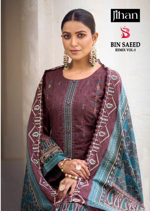 Jihan Bin Saeed Remix Vol 3 Lawn Printed Pakistani Salwar Suits