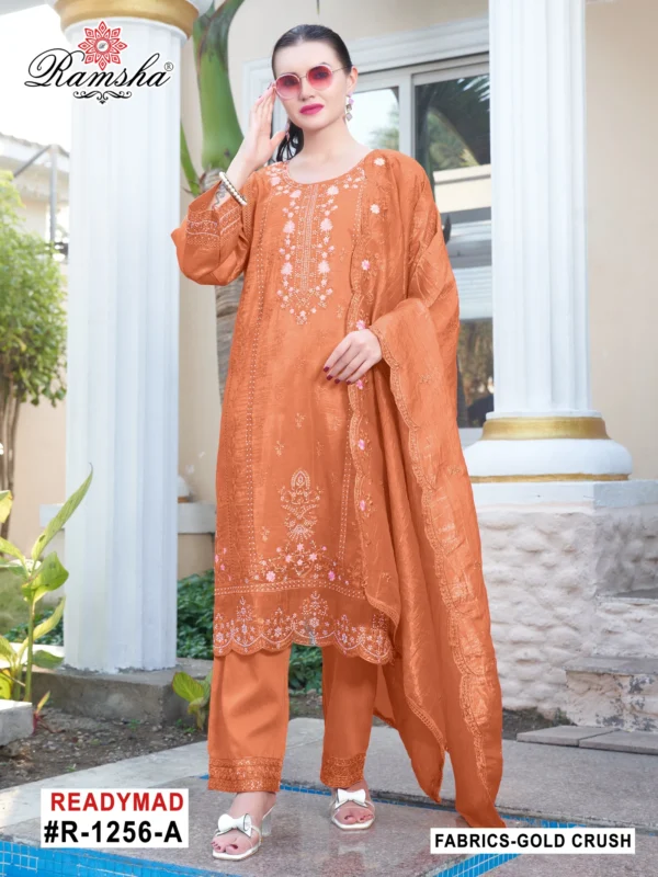 Ramsha R 1256 Nx Gold Crush Ready Made Suits Collection - Image 6