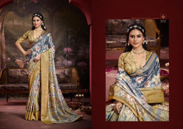 Shubh Streeva Tusser Silk Digital Printed Saree Collection - Image 8